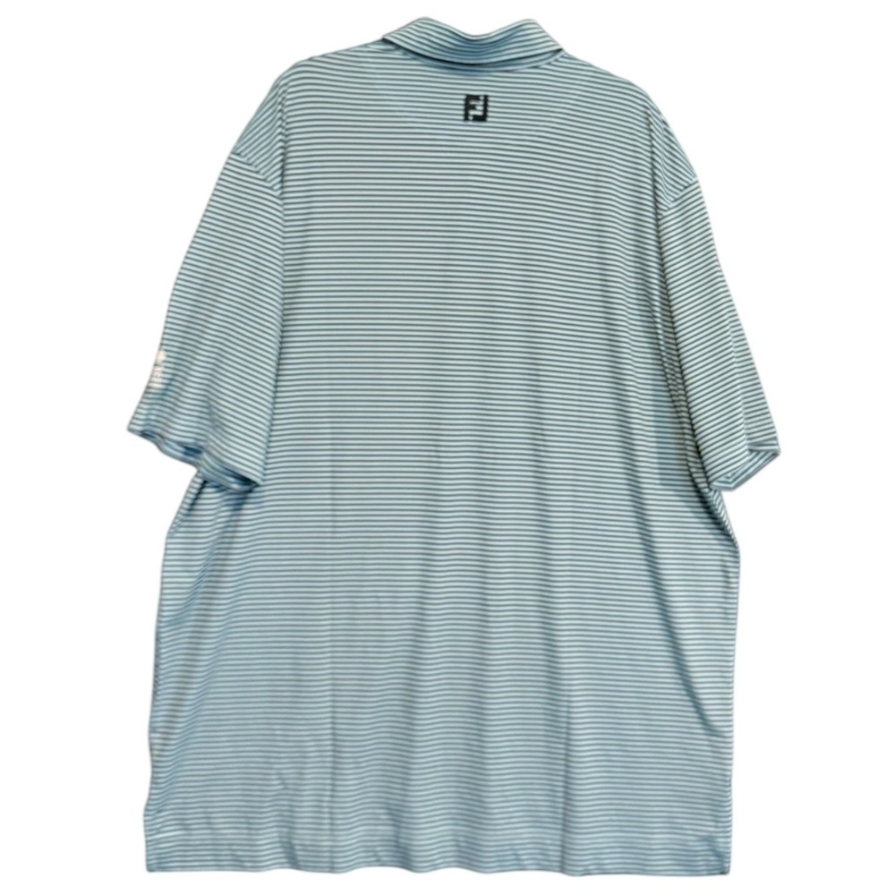 FootJoy Golf Performance Preppy Polo Shirt Kings Country Club Sz XXL Striped - Picture 5 of 8